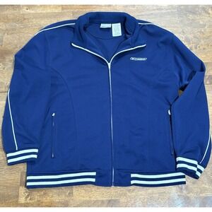 Vintage Retro 90s Reebok Classic Casual Zip Up Track Jacket Mens XL Blue